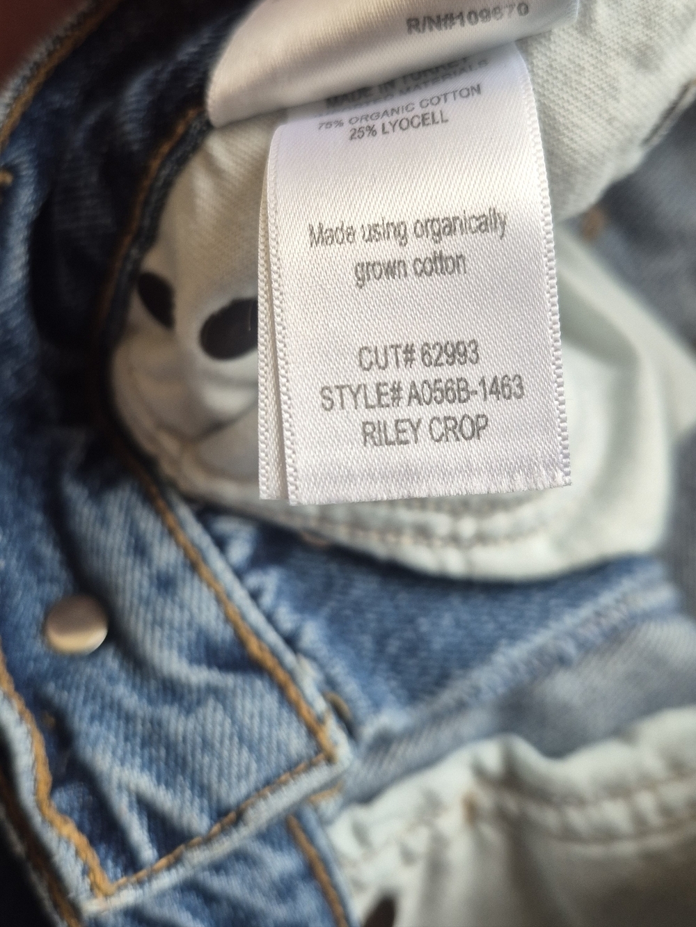 Agolde High Rise Riley Crop Jeans Size 24 - Picture 8 of 8